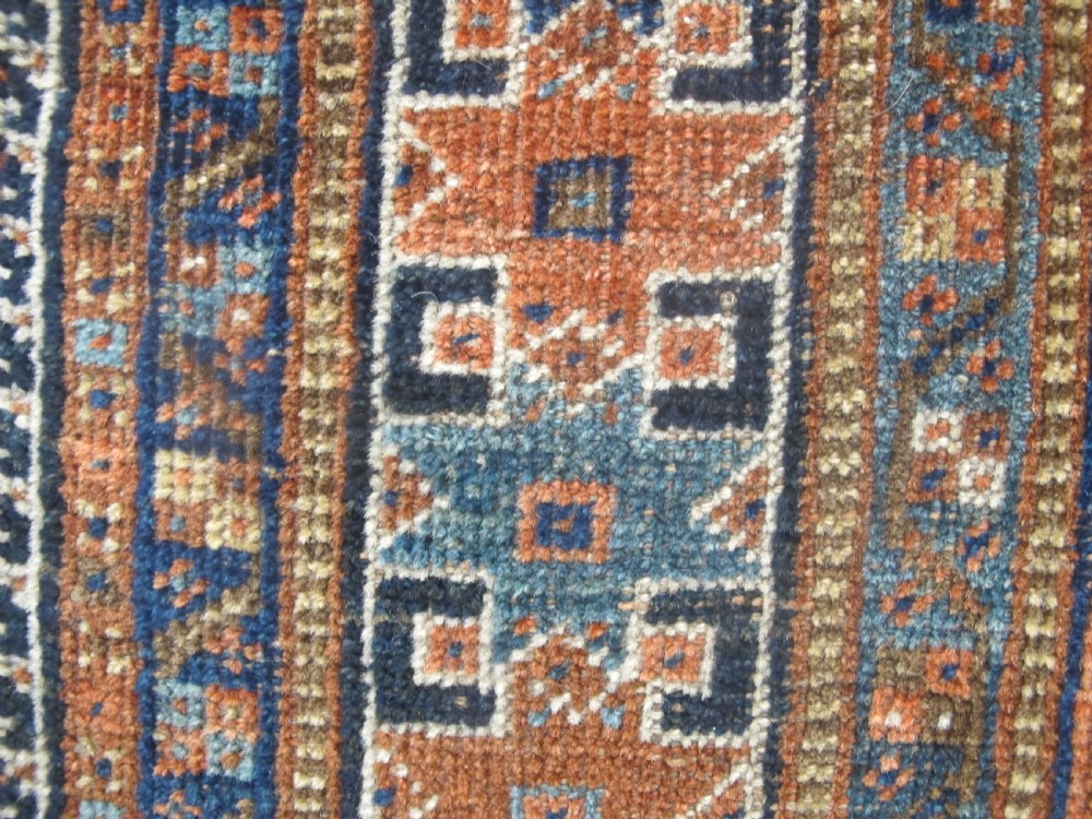 Pretty Persian Tribal Wool Rug, Circa 1890, 1.53m x 1.02m View V