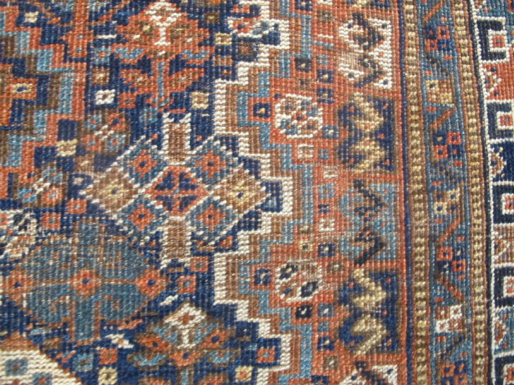 Pretty Persian Tribal Wool Rug, Circa 1890, 1.53m x 1.02m View X