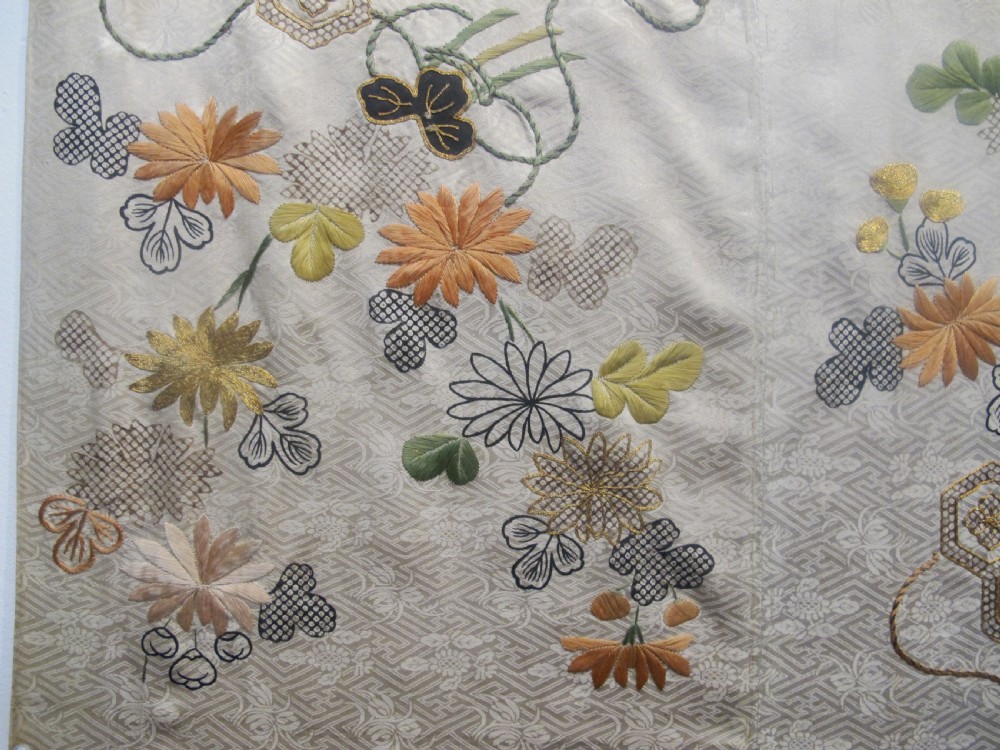 Fine Japanese Silk Brocade Panel, Circa 1900, 1.70m x 1.70m (5'8