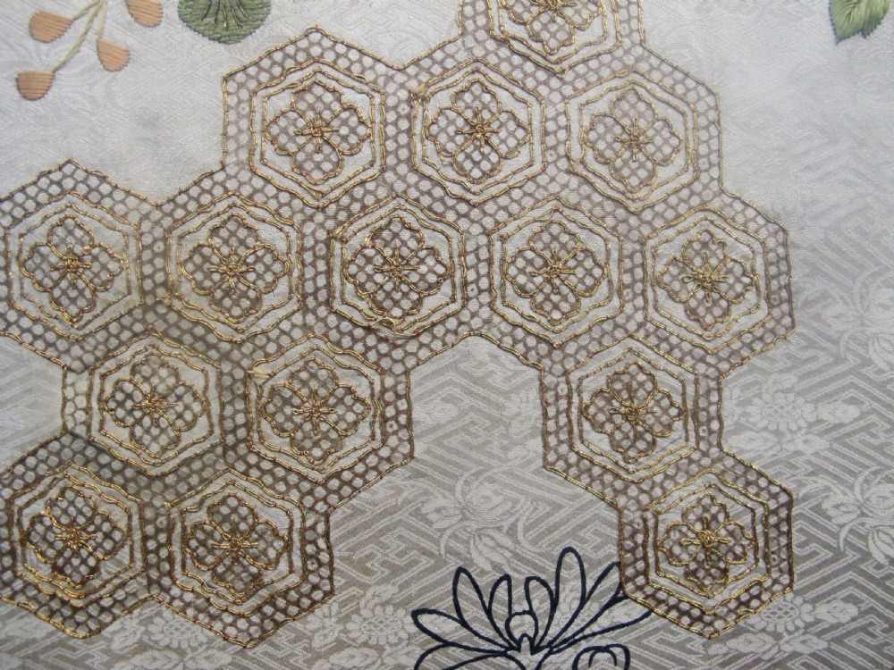 Fine Japanese Silk Brocade Panel, Circa 1900, 1.70m x 1.70m (5'8