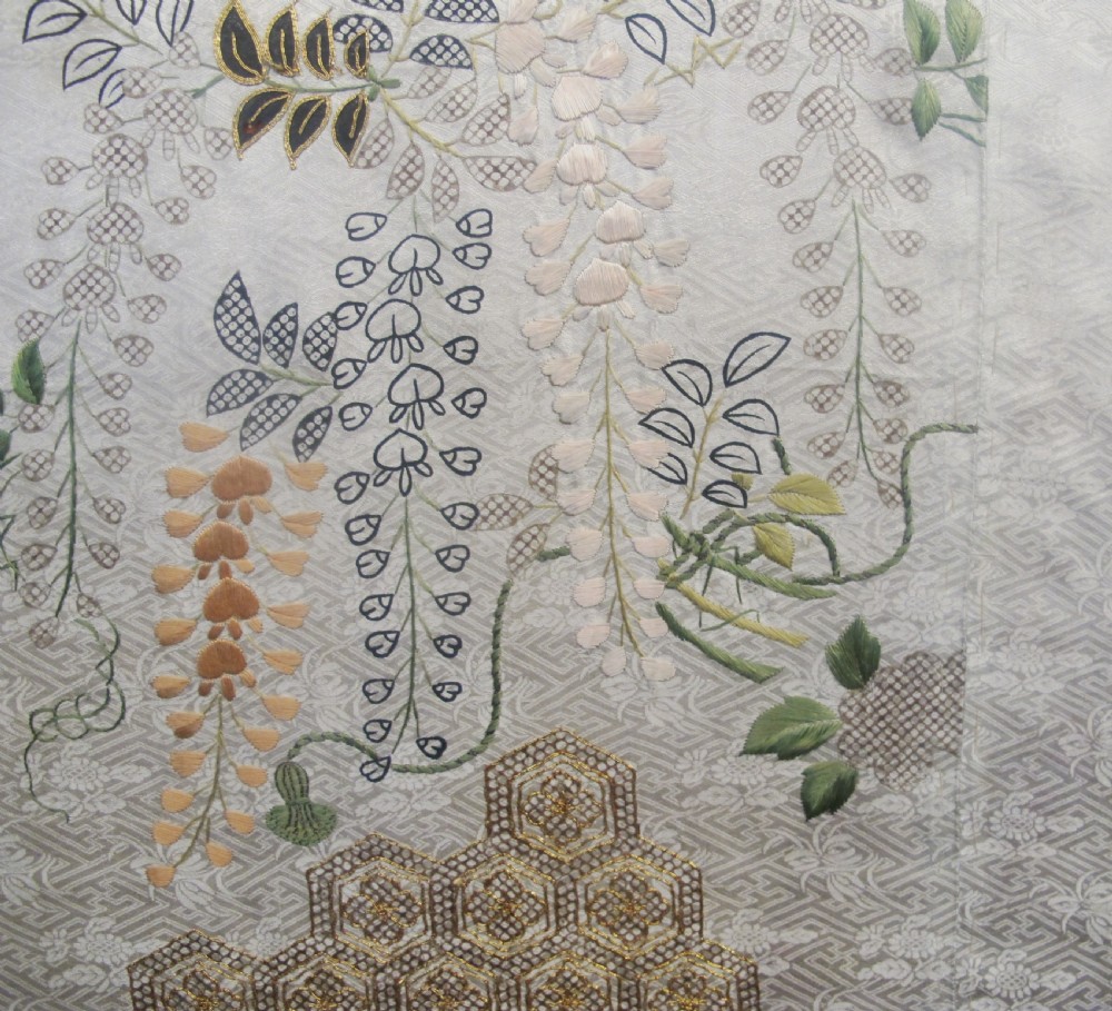 Fine Japanese Silk Brocade Panel, Circa 1900, 1.70m x 1.70m (5'8