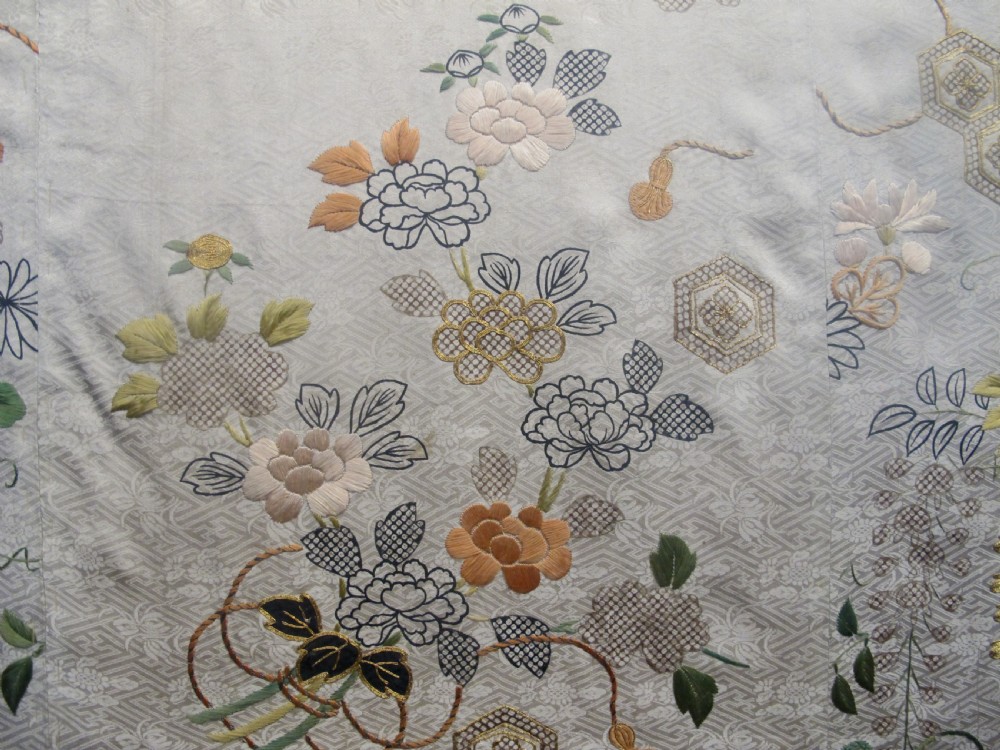 Fine Japanese Silk Brocade Panel, Circa 1900, 1.70m x 1.70m (5'8