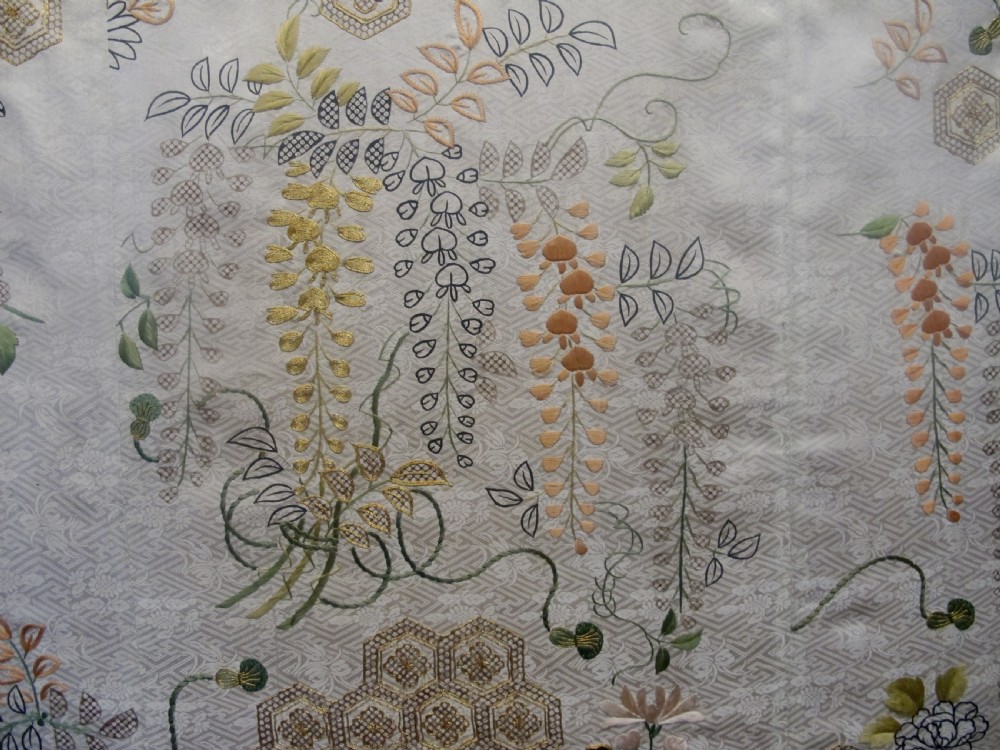 Fine Japanese Silk Brocade Panel, Circa 1900, 1.70m x 1.70m (5'8