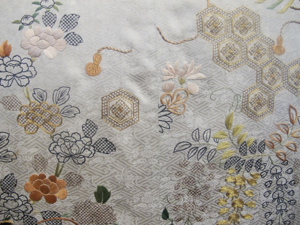 Fine Japanese Silk Brocade Panel, Circa 1900, 1.70m x 1.70m (5'8