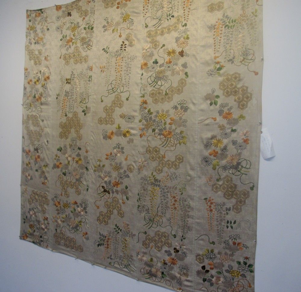 Fine Japanese Silk Brocade Panel, Circa 1900, 1.70m x 1.70m (5'8