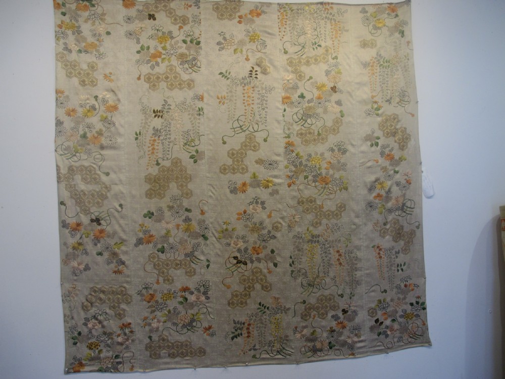Fine Japanese Silk Brocade Panel, Circa 1900, 1.70m x 1.70m (5'8