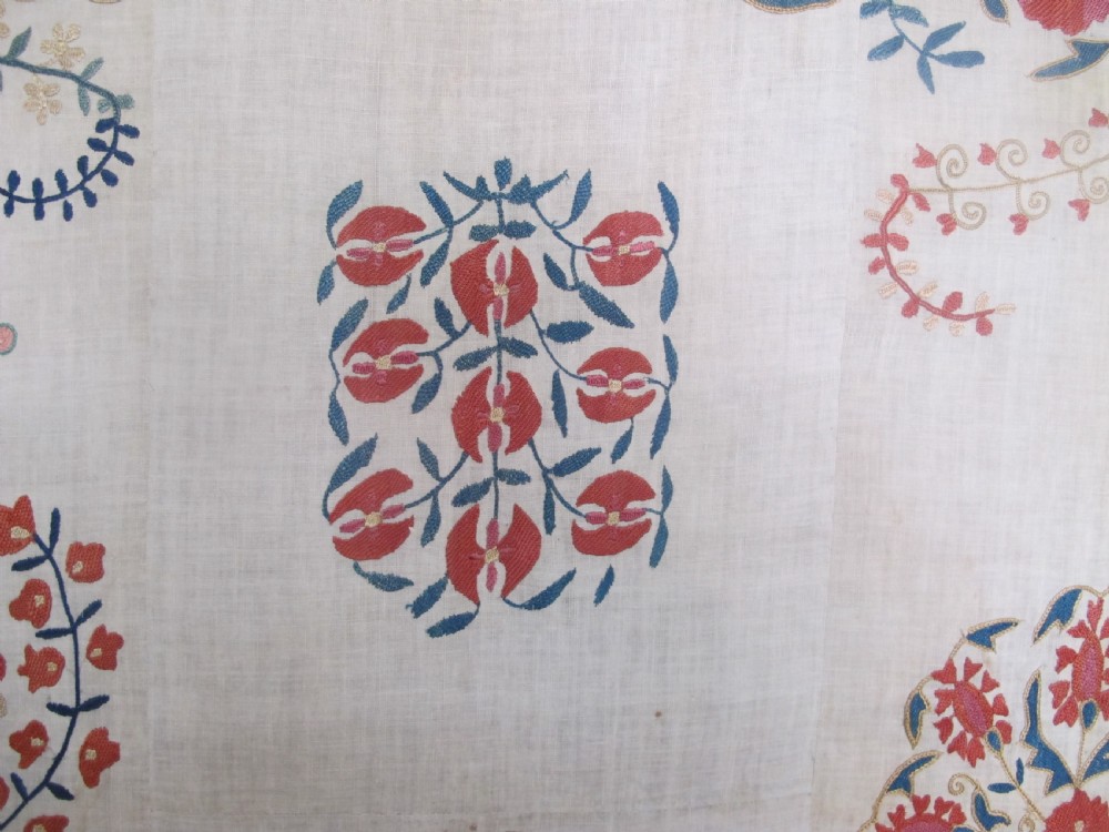 Fine Silk Embroidered Suzani, Uzbekistan Circa 1850, 2.33m x 1.77m View III