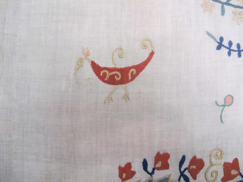 Fine Silk Embroidered Suzani, Uzbekistan Circa 1850, 2.33m x 1.77m View VII