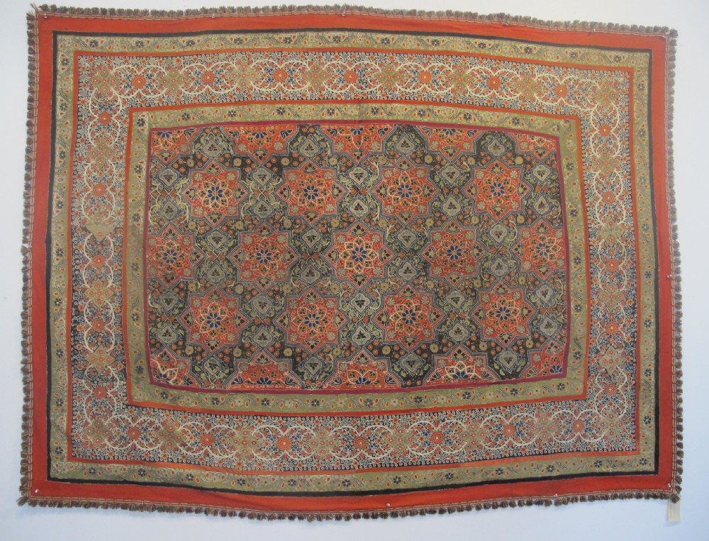 Fine Persian Embroidered Cover, Circa 1850, 1.80m x 1.37. (71