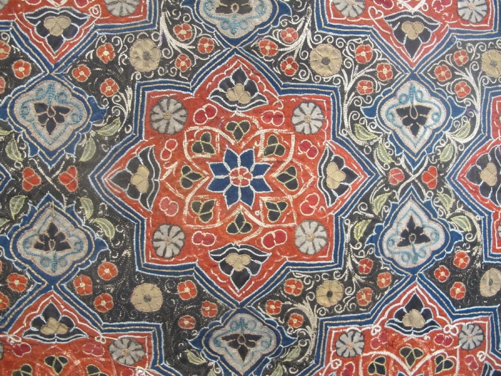 Fine Persian Embroidered Cover, Circa 1850, 1.80m x 1.37. (71