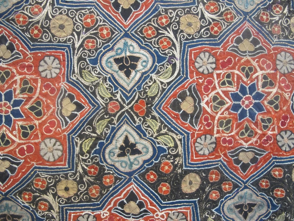 Fine Persian Embroidered Cover, Circa 1850, 1.80m x 1.37. (71