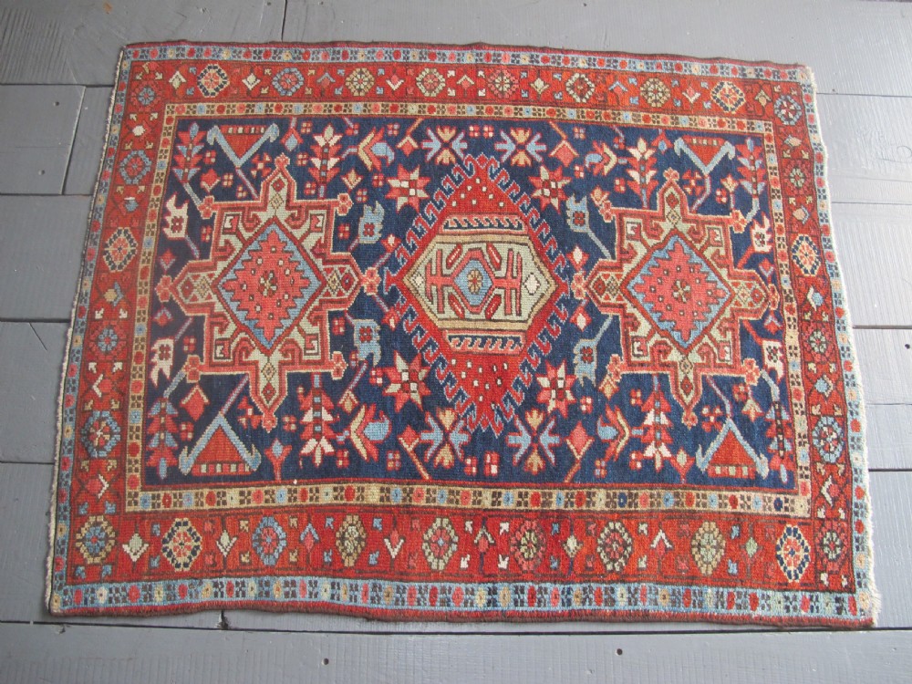 Cute 19th Century Persian Karaja Rug, 1.36m x 1.07m View III