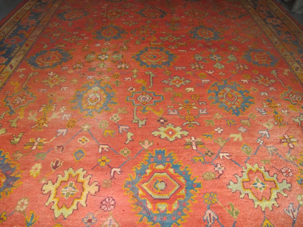 Highly Decorative Oushak Carpet, Turkey, Circa 1880, 4.68m x 3.43m View IV