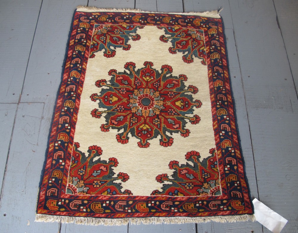Charming Persian Village Rug, Circa 1900, 98cm x 80cm (39