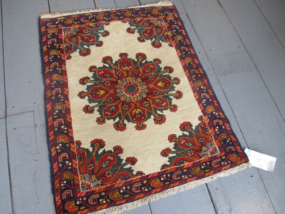 Charming Persian Village Rug, Circa 1900, 98cm x 80cm (39