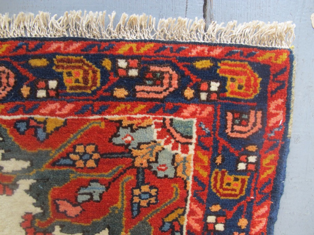 Charming Persian Village Rug, Circa 1900, 98cm x 80cm (39