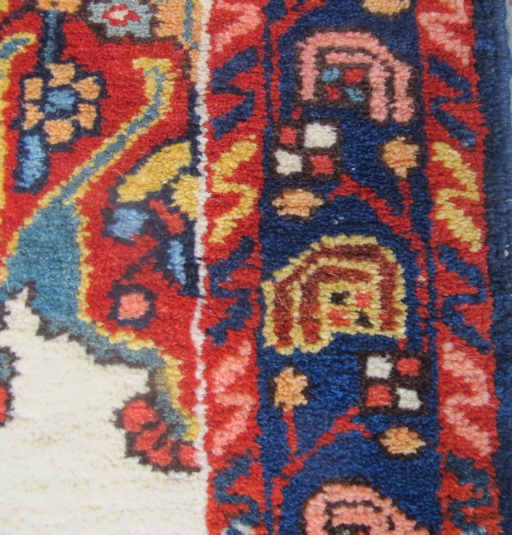 Charming Persian Village Rug, Circa 1900, 98cm x 80cm (39