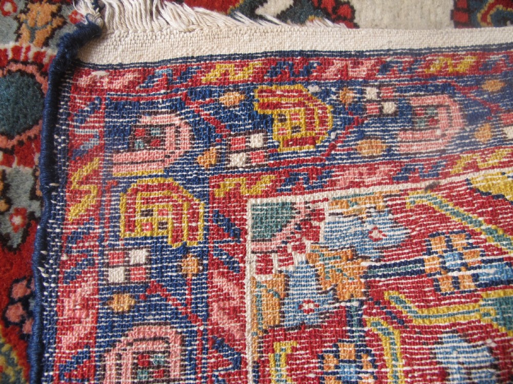 Charming Persian Village Rug, Circa 1900, 98cm x 80cm (39