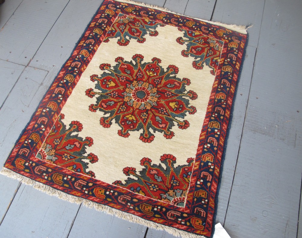 Charming Persian Village Rug, Circa 1900, 98cm x 80cm (39
