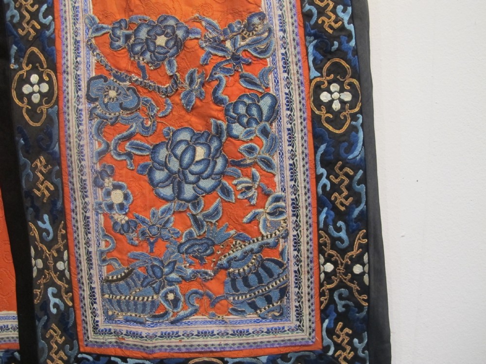 Fine Silk Embroidered and Appliqued Chinese Skirt View III