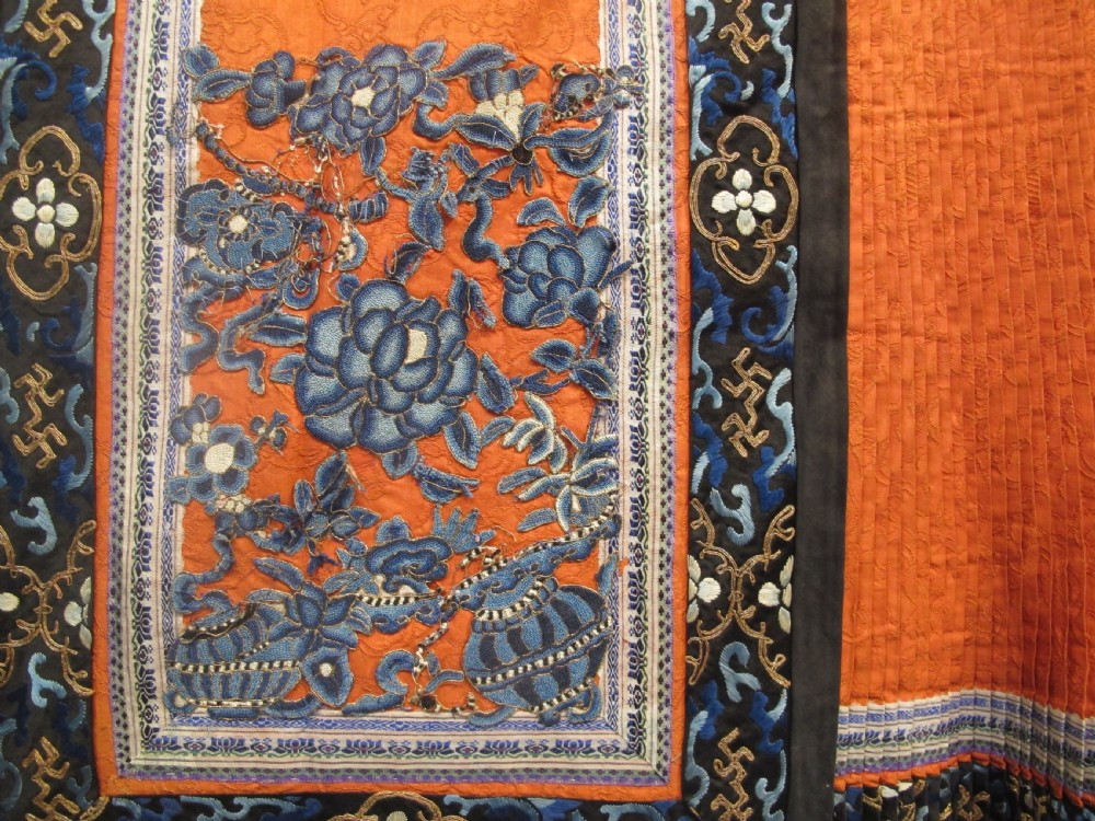 Fine Silk Embroidered and Appliqued Chinese Skirt View IV