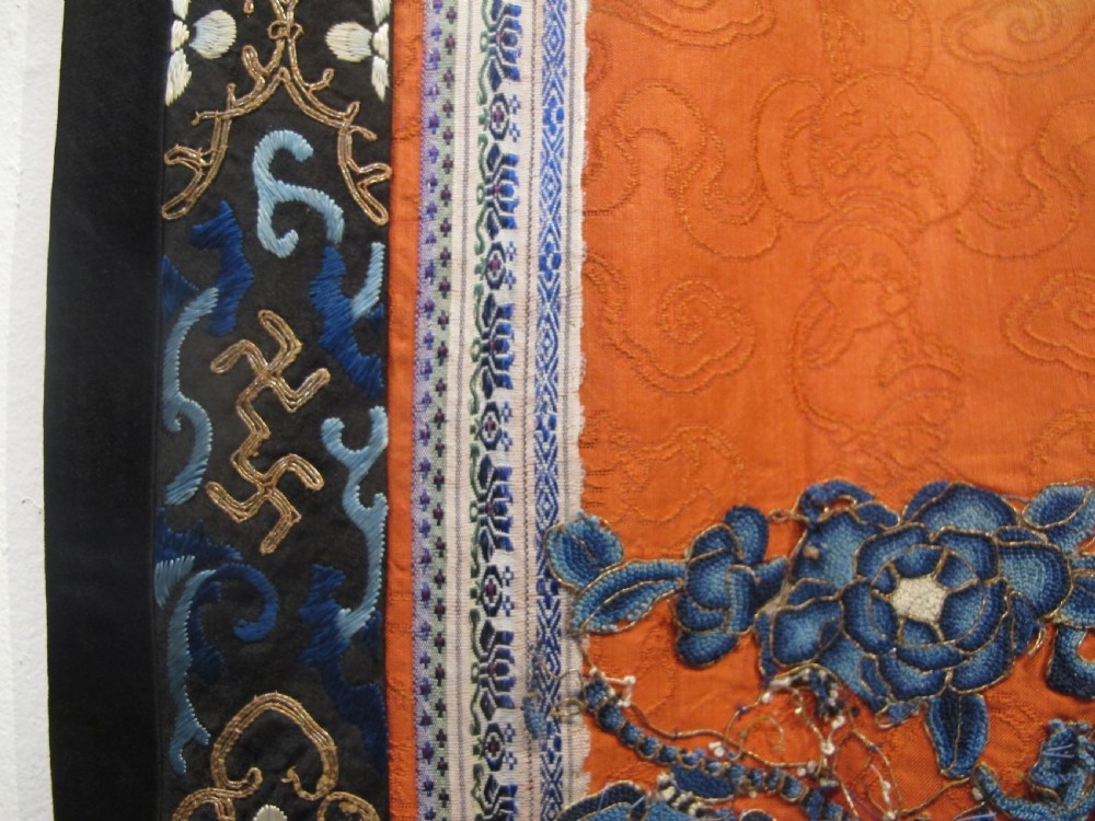 Fine Silk Embroidered and Appliqued Chinese Skirt View VII