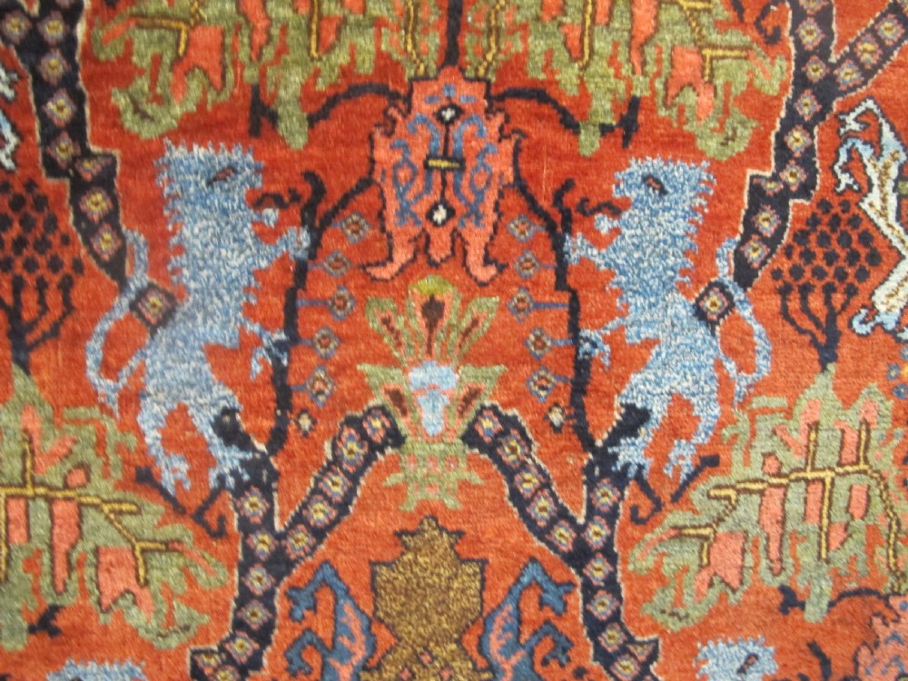 Kurdish Rug With Lions, Circa 1880, 2.12m x 1.10m (84' x 42') View II