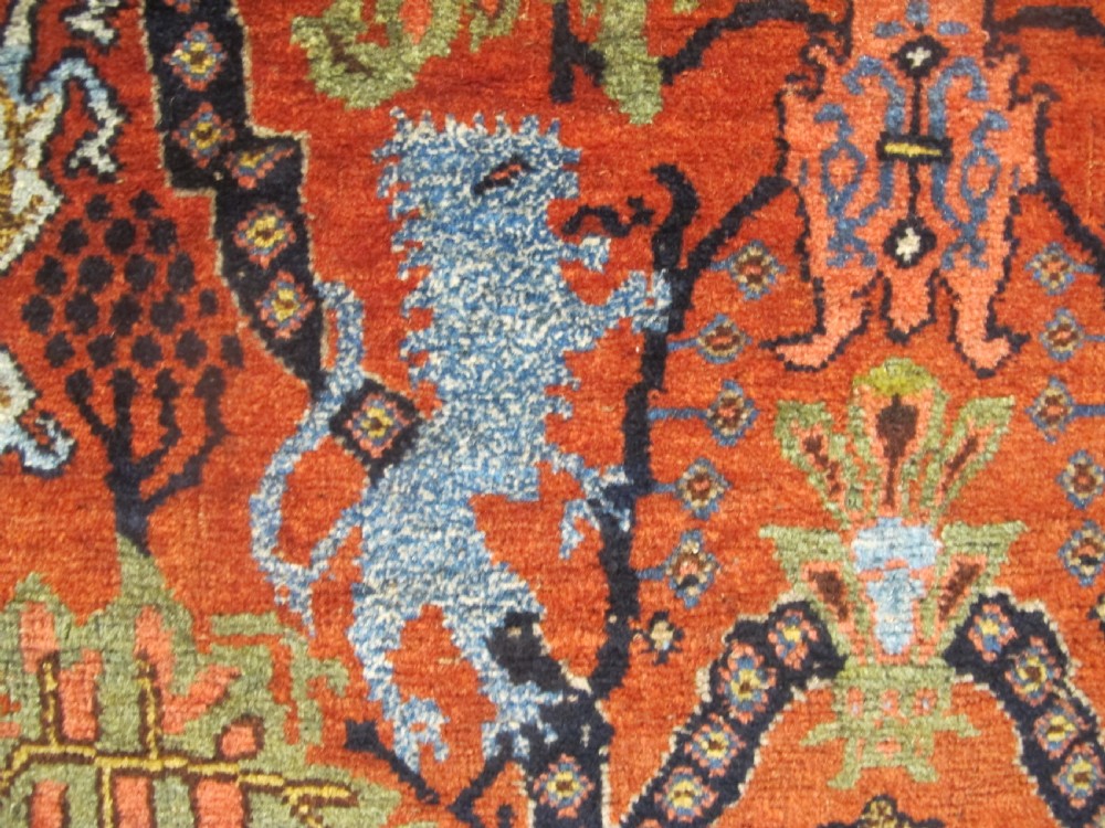 Kurdish Rug With Lions, Circa 1880, 2.12m x 1.10m (84' x 42') View III