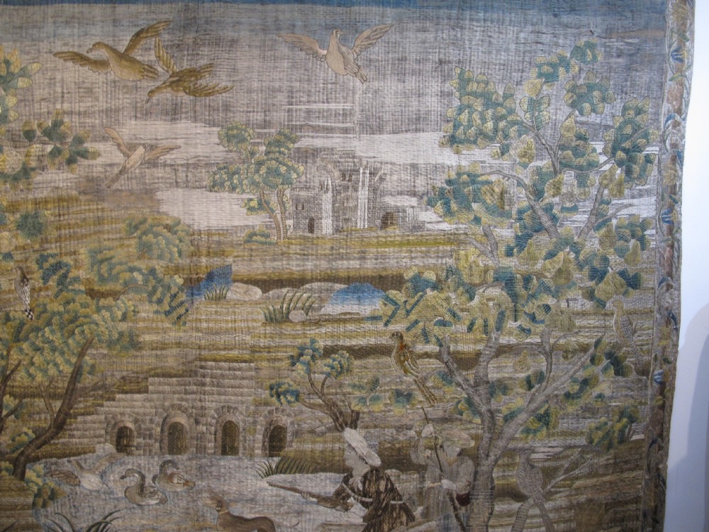 Rare Italian Floss Silk Tapestry, circa 1680, 2.06m x 2.51m View IV