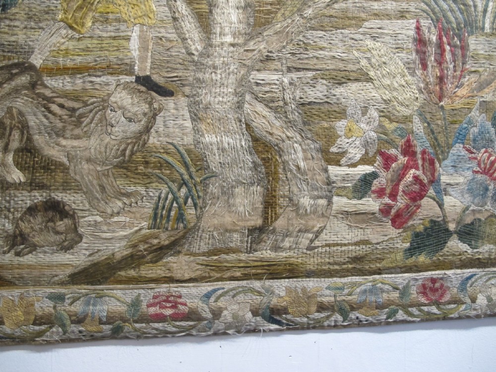 Rare Italian Floss Silk Tapestry, circa 1680, 2.06m x 2.51m View VIII