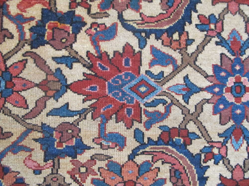 Rare Persian Village Rug with Saffron Yellow Field,  Circa 1890, 1.60m x 1.17m View XIII