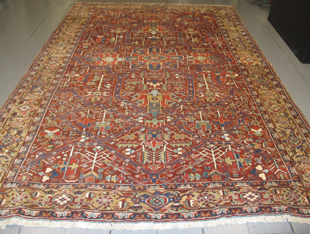 Very Unusual Heriz Carpet, Circa 1890, 3.48m  x2.52m (11'4