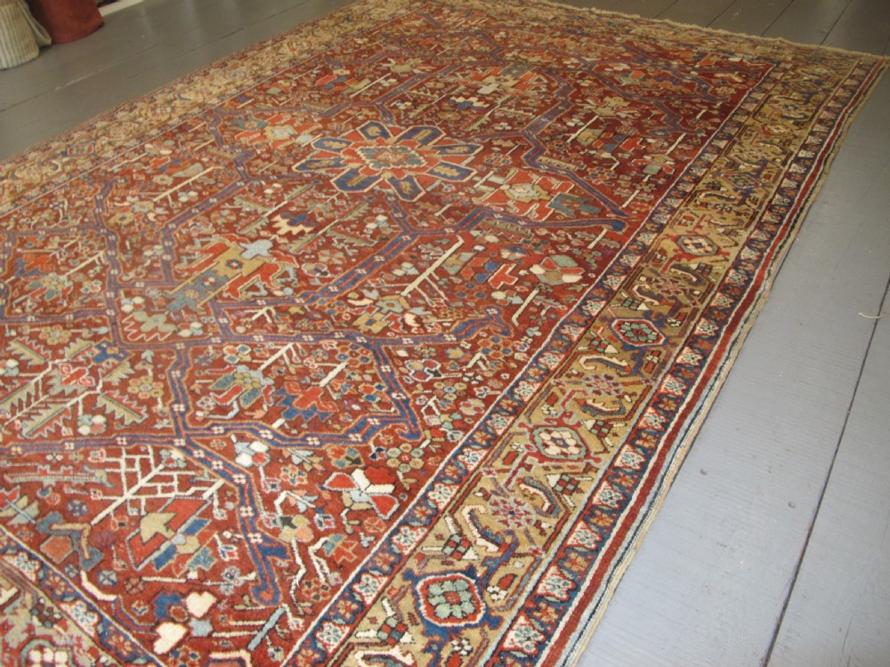 Very Unusual Heriz Carpet, Circa 1890, 3.48m  x2.52m (11'4