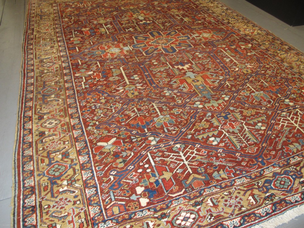Very Unusual Heriz Carpet, Circa 1890, 3.48m  x2.52m (11'4