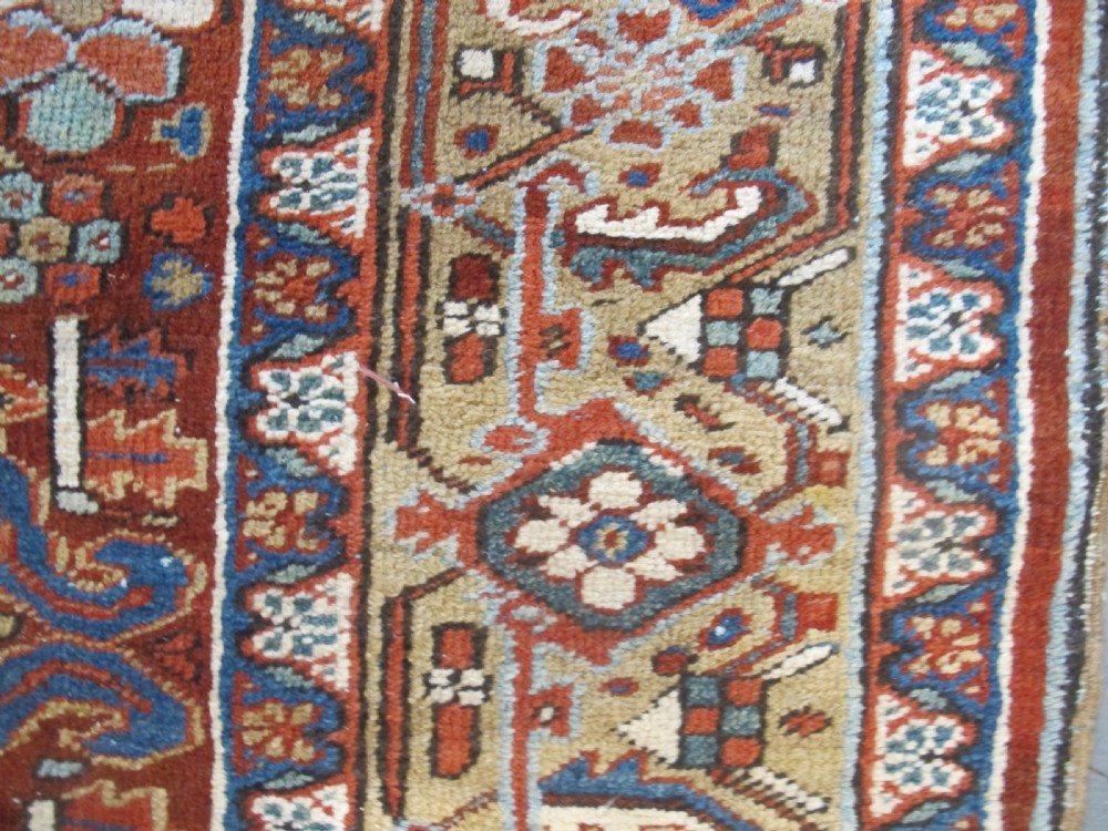 Very Unusual Heriz Carpet, Circa 1890, 3.48m  x2.52m (11'4