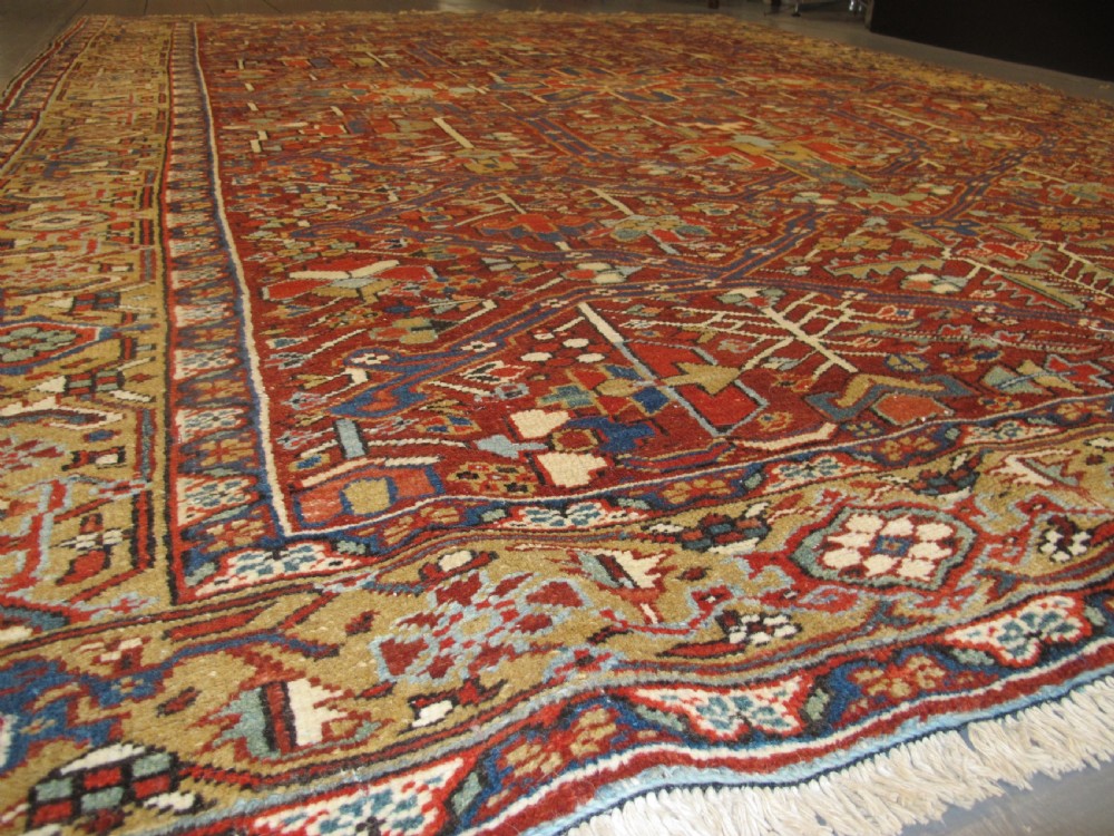 Very Unusual Heriz Carpet, Circa 1890, 3.48m  x2.52m (11'4