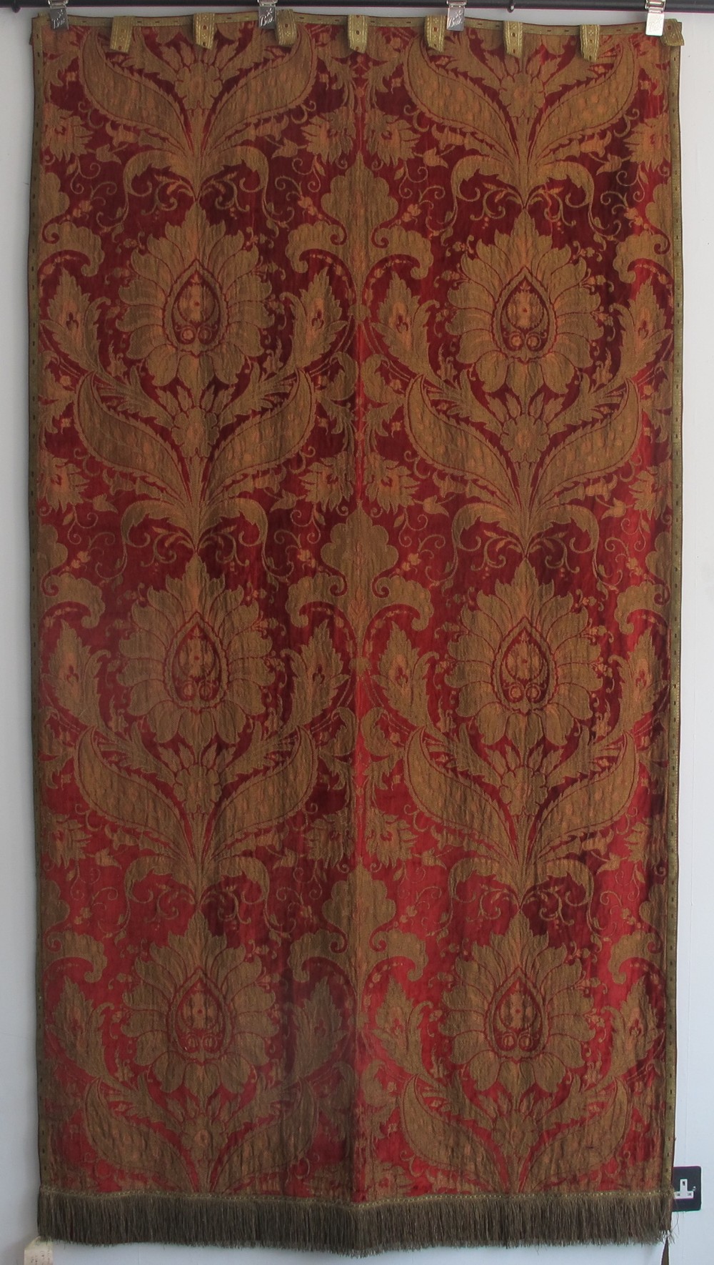 Italian Velvet Panel with Silk and Metal Thread