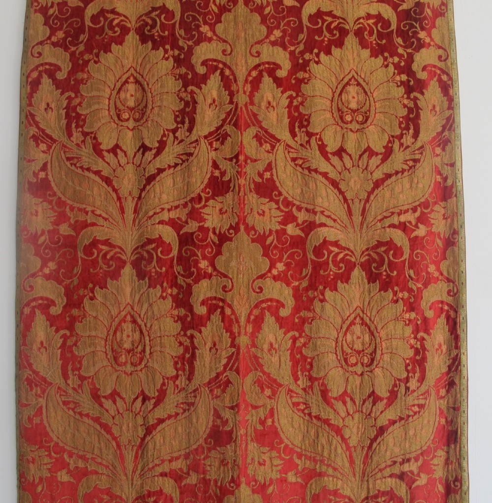 Italian Velvet Panel with Silk and Metal Thread View II