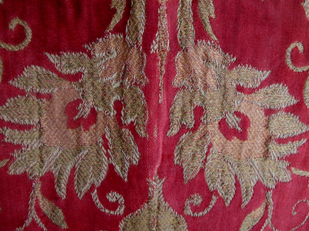 Italian Velvet Panel with Silk and Metal Thread View V