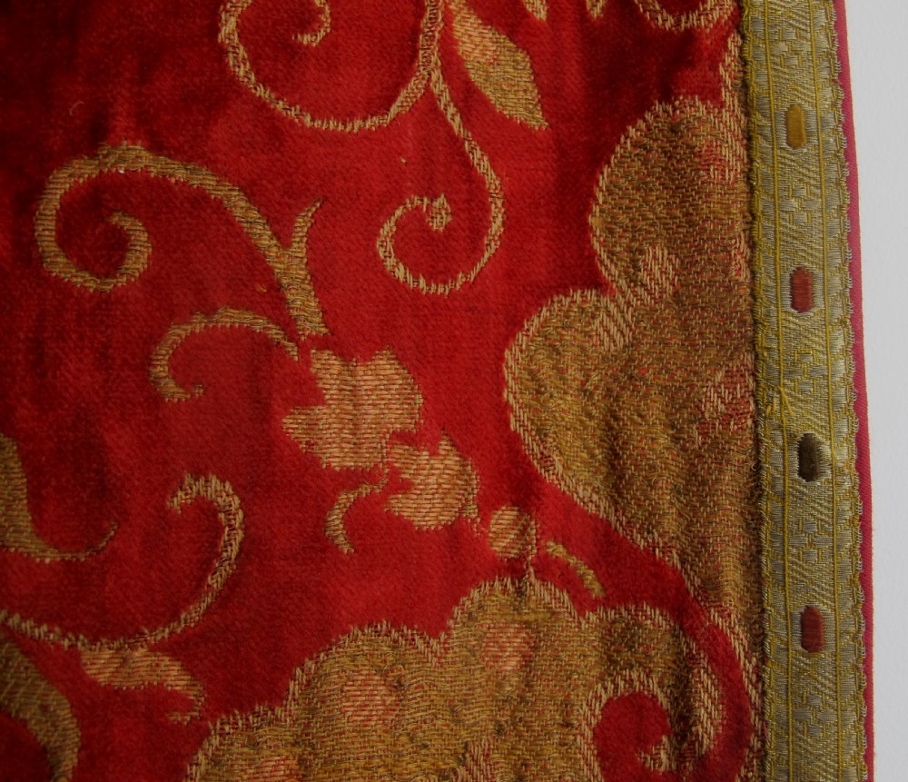 Italian Velvet Panel with Silk and Metal Thread View VII