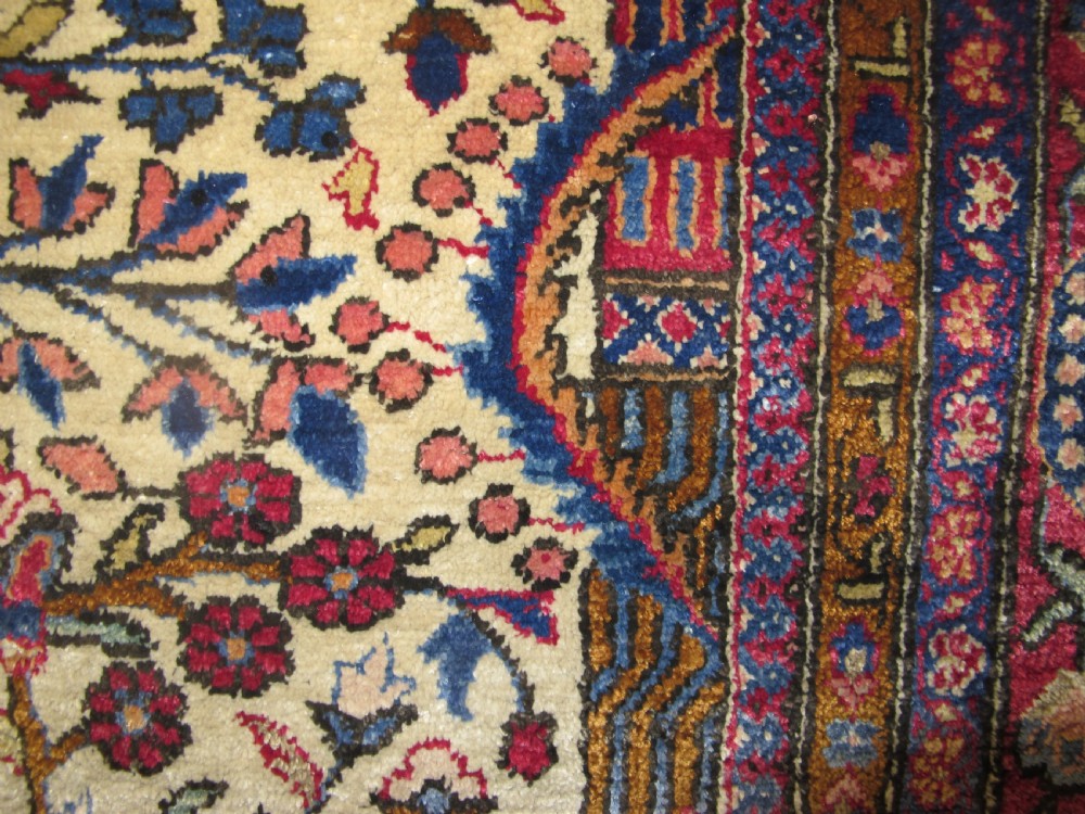 Very Fine Silk Kashan Rug, Persia, Early 20th cent. 2.06m x 1.33m View IX