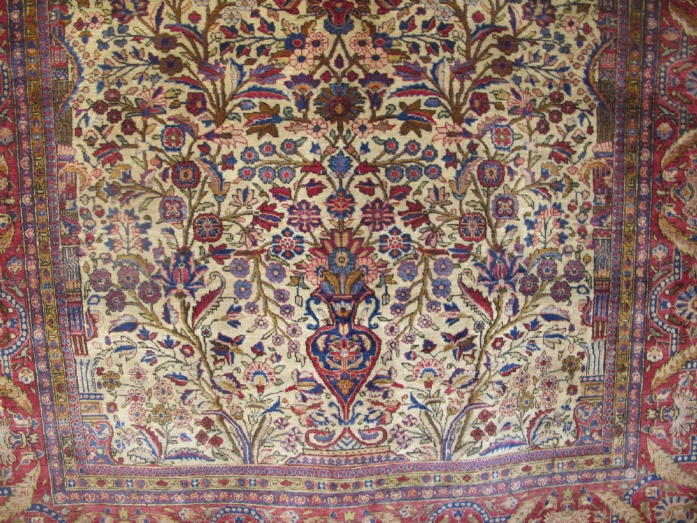 Very Fine Silk Kashan Rug, Persia, Early 20th cent. 2.06m x 1.33m View X