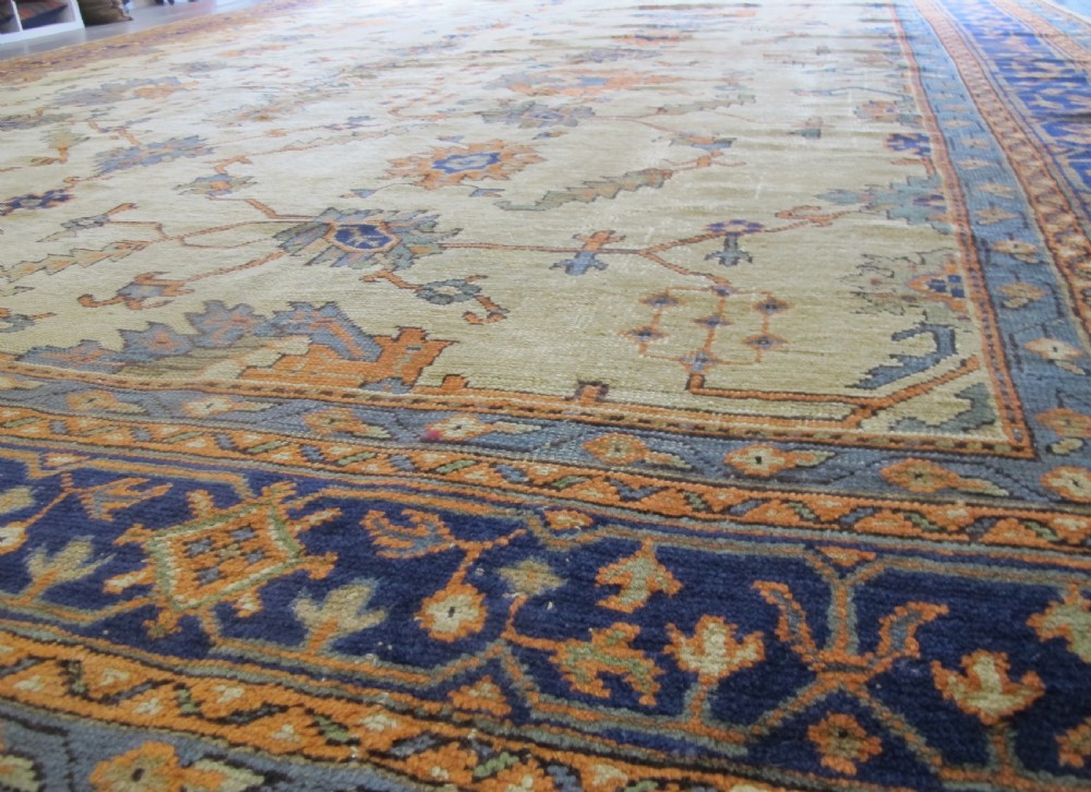 Decorative Oushak Carpet, Western Turkey, Circa 1900, 4.75m x 3.63m View X