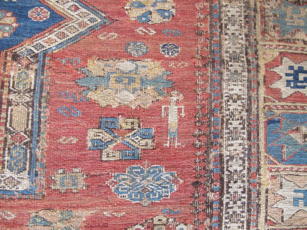 Exceptional Soumac Carpet, East Caucasus, Circa 1870, 2.0m x 2.00m View VI