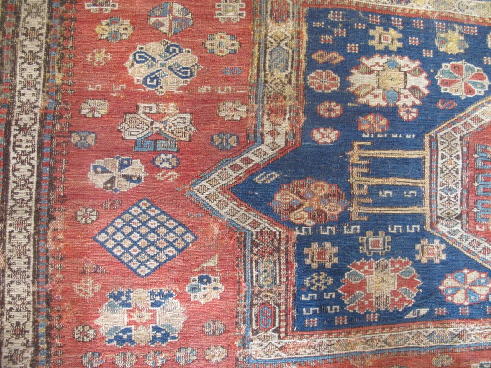 Exceptional Soumac Carpet, East Caucasus, Circa 1870, 2.0m x 2.00m View VII