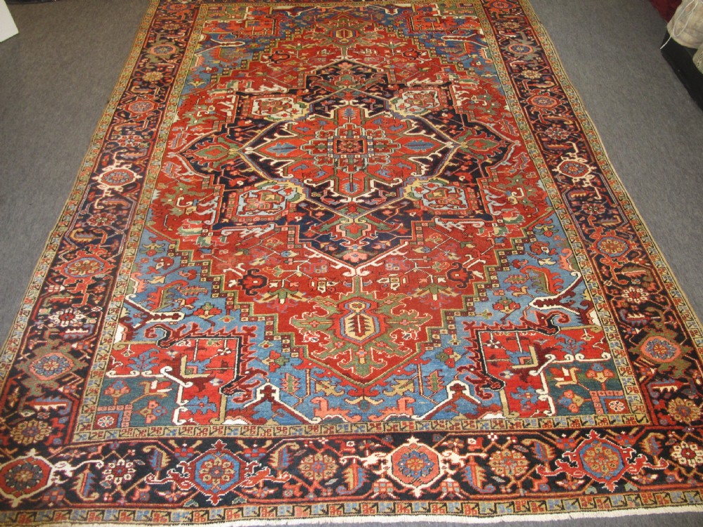 Colourful Heriz Carpet, Circa 1890, 3.25m x 2.40m