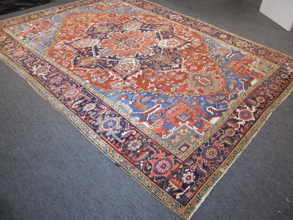 Colourful Heriz Carpet, Circa 1890, 3.25m x 2.40m View II