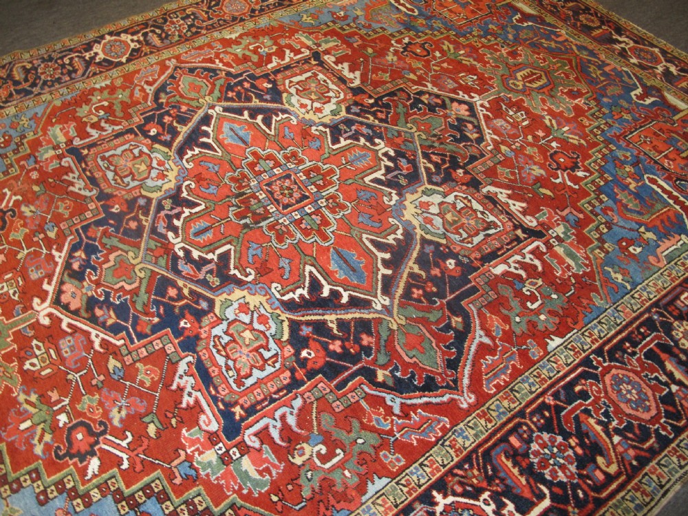 Colourful Heriz Carpet, Circa 1890, 3.25m x 2.40m View V