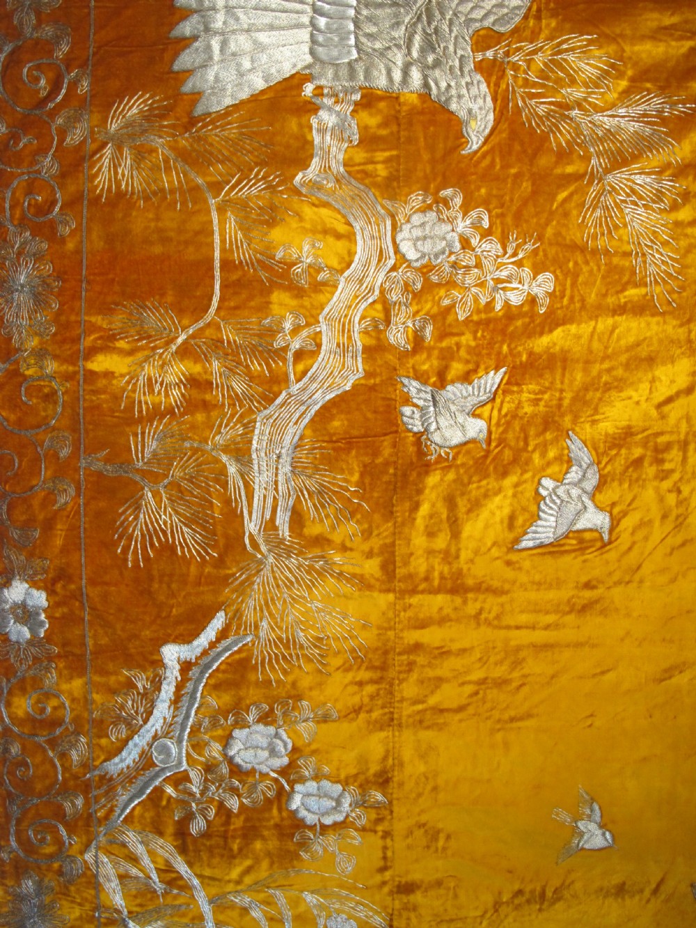 A Pair of Japanese Velvet Hangings, Circa 1920, 3.50m x 1.15m each View V
