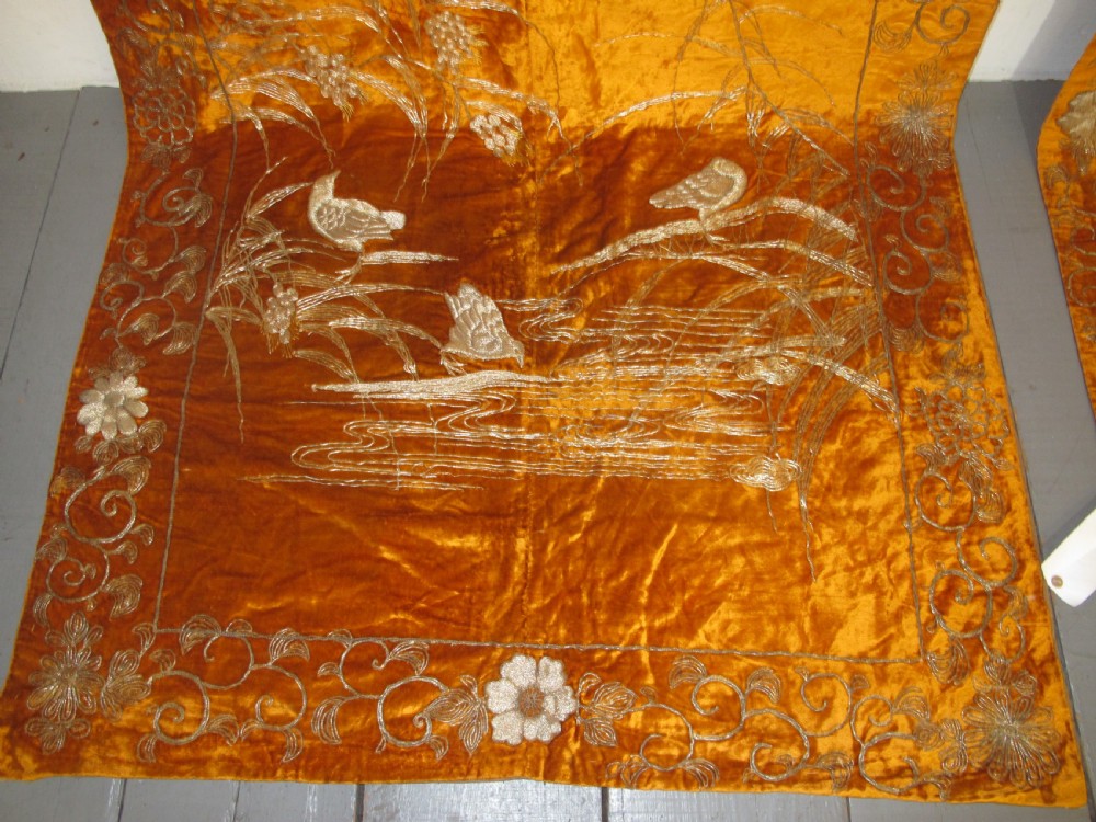 A Pair of Japanese Velvet Hangings, Circa 1920, 3.50m x 1.15m each View VII